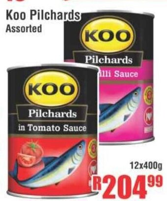 Devland Cash And Carry Koo Pilchards Assorted 12x400g offer