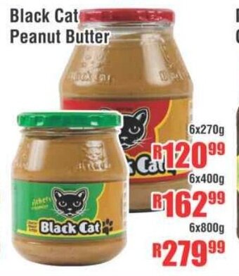 Black Cat Peanut Butter 6x270g