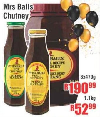 Mrs Balls Chutney 8x470g
