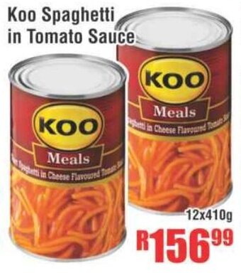 Devland Cash And Carry Koo Spaghetti in Tomato Sauce 12 x 410g offer