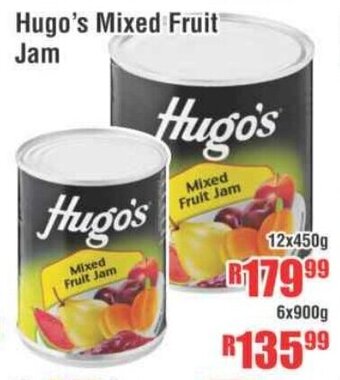 Hugo's Mixed Fruit Jam 12x450g