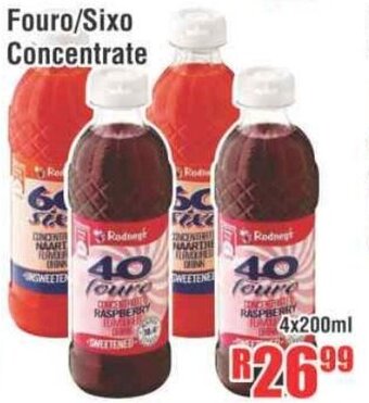 Devland Cash And Carry Fouro/Sixo Concentrate 4x200ml offer