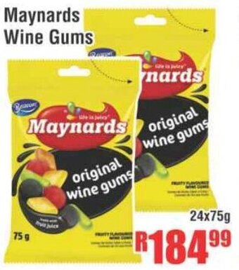 Devland Cash And Carry Maynards Wine Gums 24x75g offer