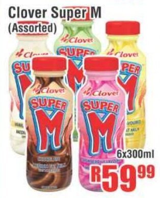 Devland Cash And Carry Clover Super M Assorted 6x 300ml offer