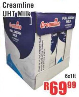 Devland Cash And Carry Creamline UHT Milk 6x1lt offer