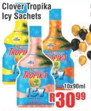 Devland Cash And Carry Clover Tropika Icy Sachets 10x190ml offer
