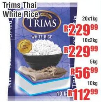 Devland Cash And Carry Trims Thai White Rice 20x1kg offer