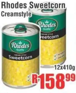 Devland Cash And Carry Phodes Sweetcorn Creamstyle 12x410g offer