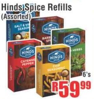 Devland Cash And Carry Hinds Spice Refills Assorted 6's offer