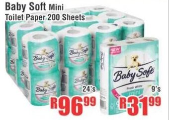 Devland Cash And Carry Baby Soft Mini Toilet Paper 200 Sheets 24's offer
