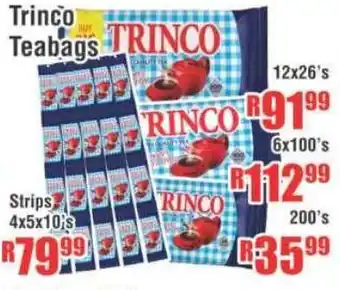 Devland Cash And Carry Trinco Teabags Strips 4x5x10's offer