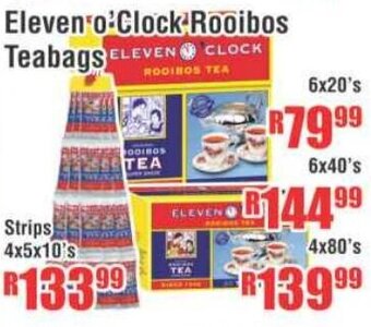 Devland Cash And Carry Eleven o'Clock Rooibos Teabags 6x20's offer
