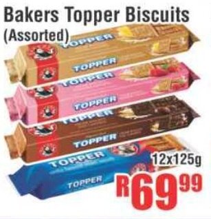 Bakers Topper Biscuits 12x125g