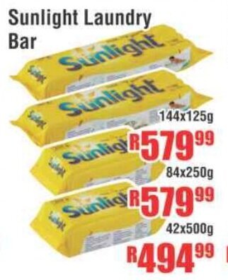 Devland Cash And Carry Sunlight Laundry Bar 144x125g offer