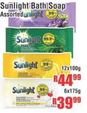 Devland Cash And Carry Sunlight Bath Soap Assorted 12x100g offer