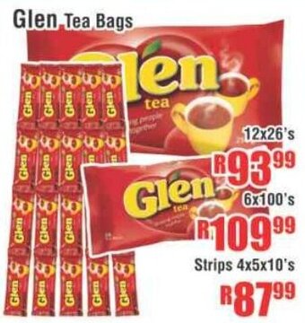 Glen Tea Bags 12x26's