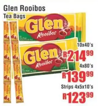 Devland Cash And Carry Glen Rooibos Tea Bags Strips 4x5x10's offer