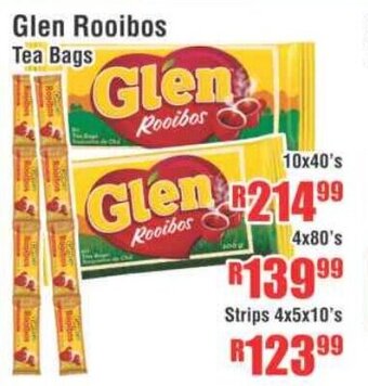 Devland Cash And Carry Glen Rooibos Tea Bags 10x40's offer