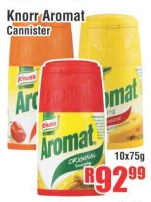 Devland Cash And Carry Knorr Aromat Cannister 10x75g offer
