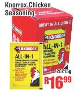 Devland Cash And Carry Knorrox Chicken Seasoning 20x15g offer
