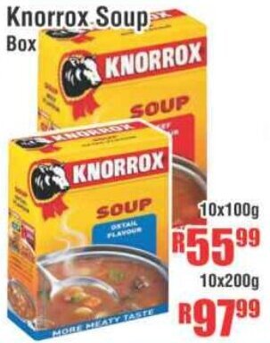 Devland Cash And Carry Knorrox Soup Box 10x100g offer