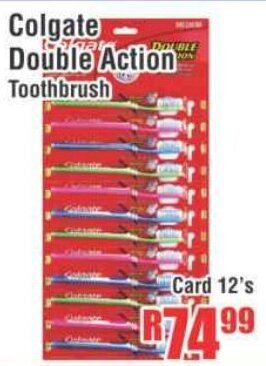 Colgate Double Action Toothbrush Card 12's