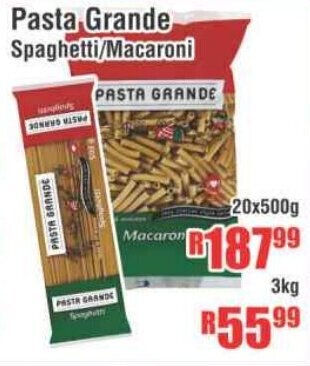 Pasta Grande Spaghetti/Macaroni 20x500g