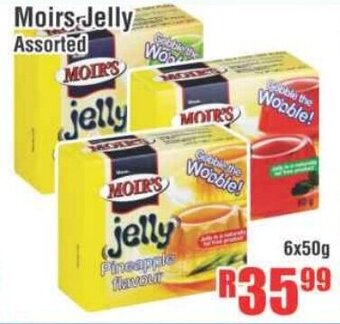 Moirs Jelly Assorted 6x50g