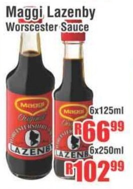 Devland Cash And Carry Maggi Lazenby Worscester Sauce 6x125ml offer