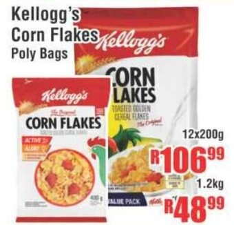 Devland Cash And Carry Kellogg's Corn Flakes Poly Bags 12x200g offer