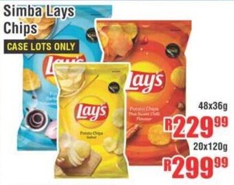 Devland Cash And Carry Simba Lays Chips 48x36g offer
