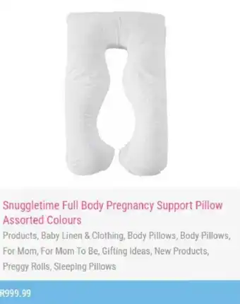 Baby Boom Snuggletime Full Body Pregnancy Pillow Assorted Colours offer