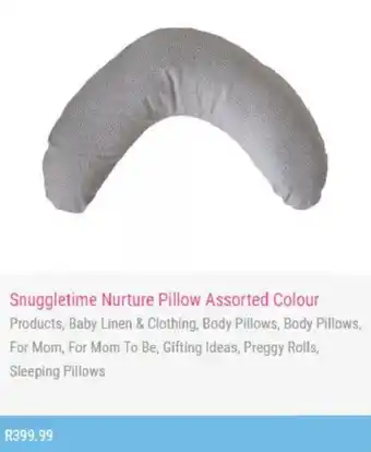 Snuggletime Nurture Pillow Assorted Colours