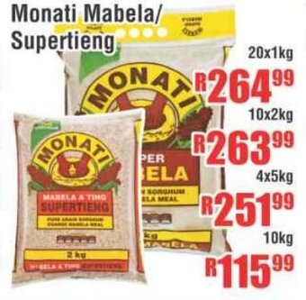 Devland Cash And Carry Monati Mabela/Supertieng 20x1kg offer