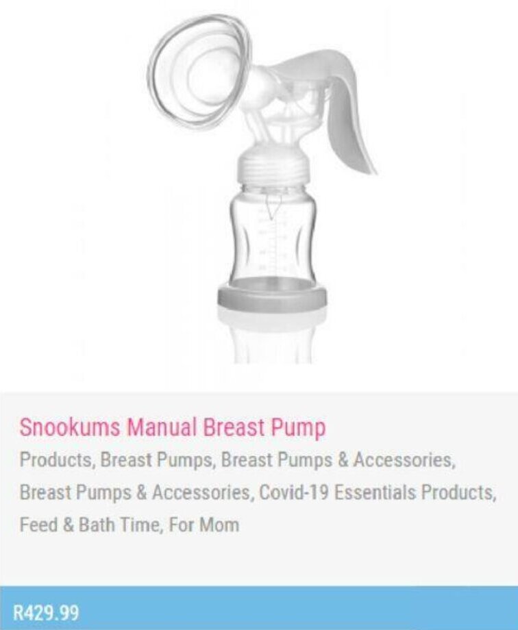 Baby Boom Snookums Manual Breast Pump offer