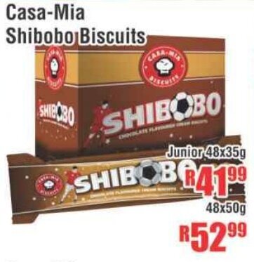 Casa-Mia Shibobo Biscuits Junior 48x35g offer at Devland Cash And Carry