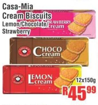 Devland Cash And Carry Casa-Mia Cream Biscuits 12x150g offer