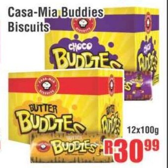 Devland Cash And Carry Casa-Mia Buddies Biscuits 12x100g offer