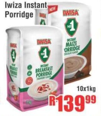 Devland Cash And Carry Iwiza Instant Porridge 10x1kg offer