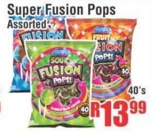 Super Fusion Pops Assorted 40's