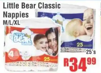 Devland Cash And Carry Little Bear Classic Nappies M/L/XL 25's offer