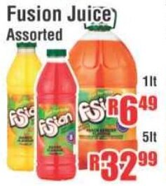 Fusion Juice Assorted 1lt
