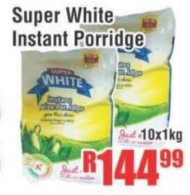 Devland Cash And Carry Super White Instant Porridge 10x1kg offer