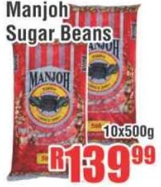 Devland Cash And Carry Manjoh Sugar Beans 10x500g offer