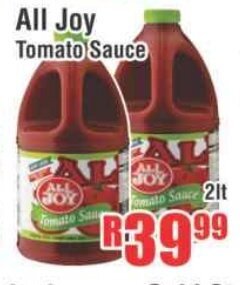 Devland Cash And Carry All Joy Tomato Sauce 2lt offer