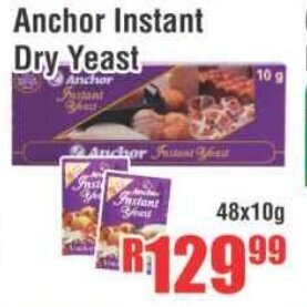 Devland Cash And Carry Anchor Instant Dry Yeast 48x10g offer