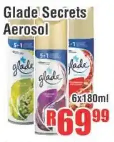 Glade Secret Aerosol 6x180ml