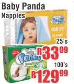 Devland Cash And Carry Baby Panda Nappies 25's offer