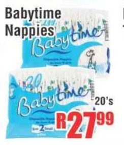 Devland Cash And Carry Babytime Nappies 20's offer