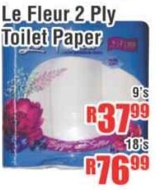Devland Cash And Carry Le Fleur 2 Ply Toilet Paper 9's offer